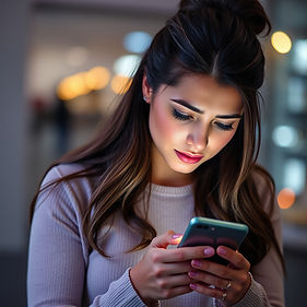 stressed woman scrolling through phone.jpg