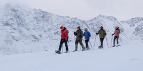 Easy winter hike with snowshoes in Lofoten