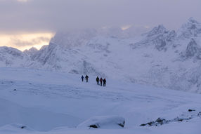 Easy Arctic snowshoe hike for beginners in Northern Norway