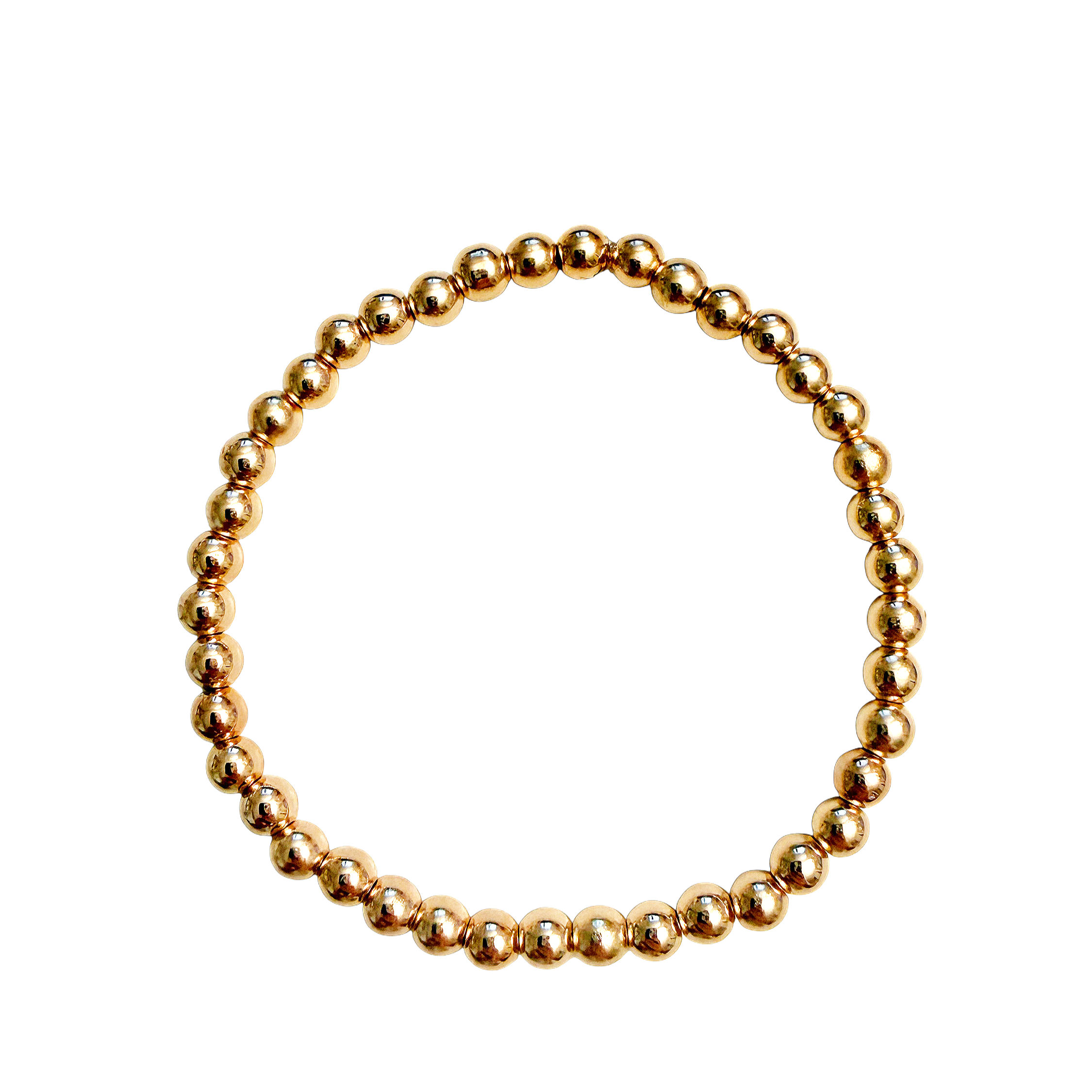 Gold Plated Love Bracelet - Large Beads