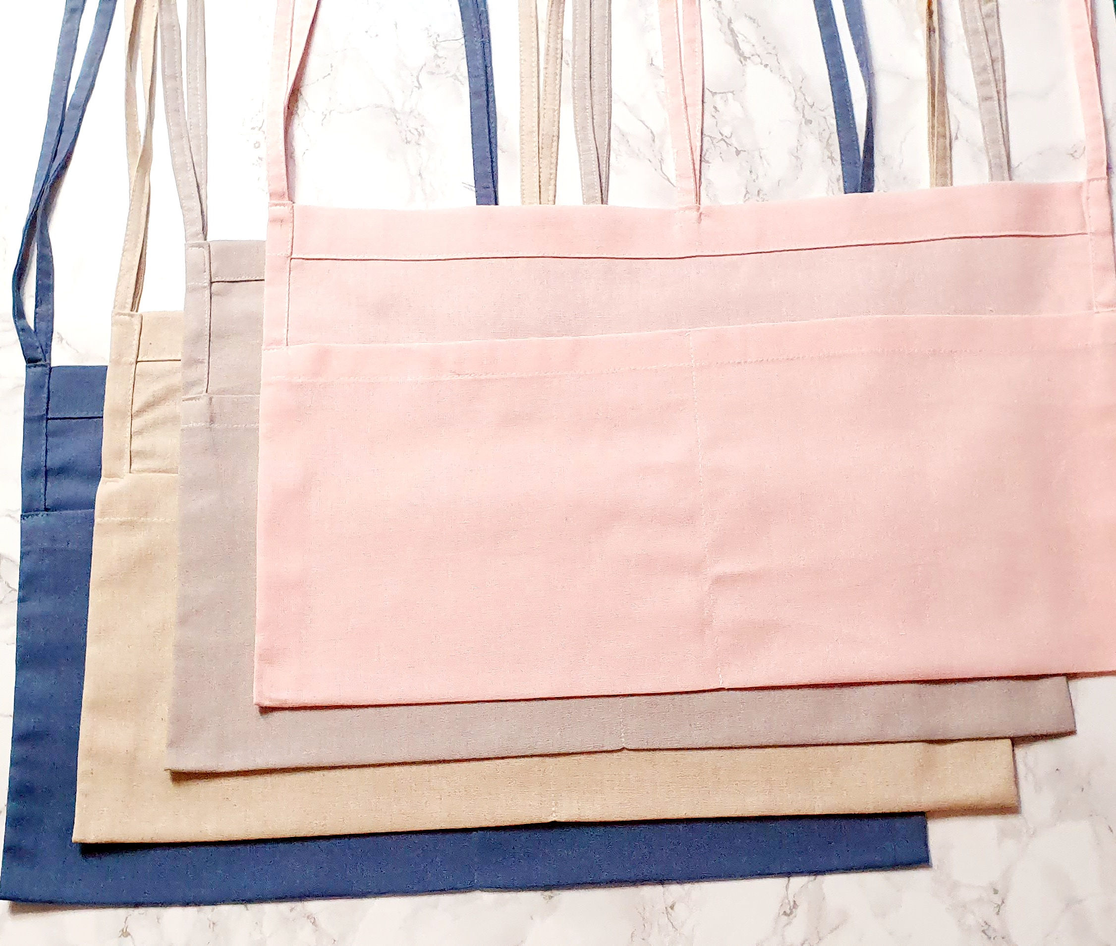 2 pockets linen hanging bag organiser