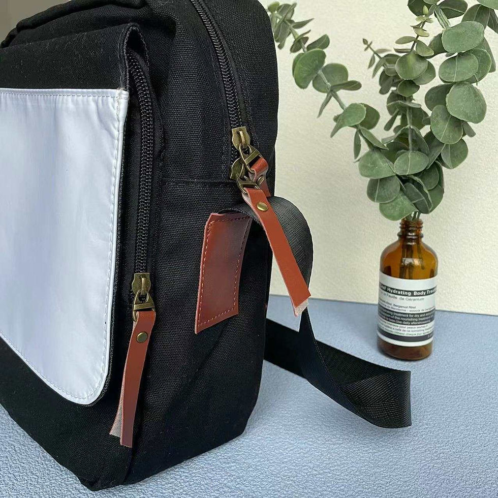 Thumbnail: Black Sublimation Shoulder Bag For DIY Craft