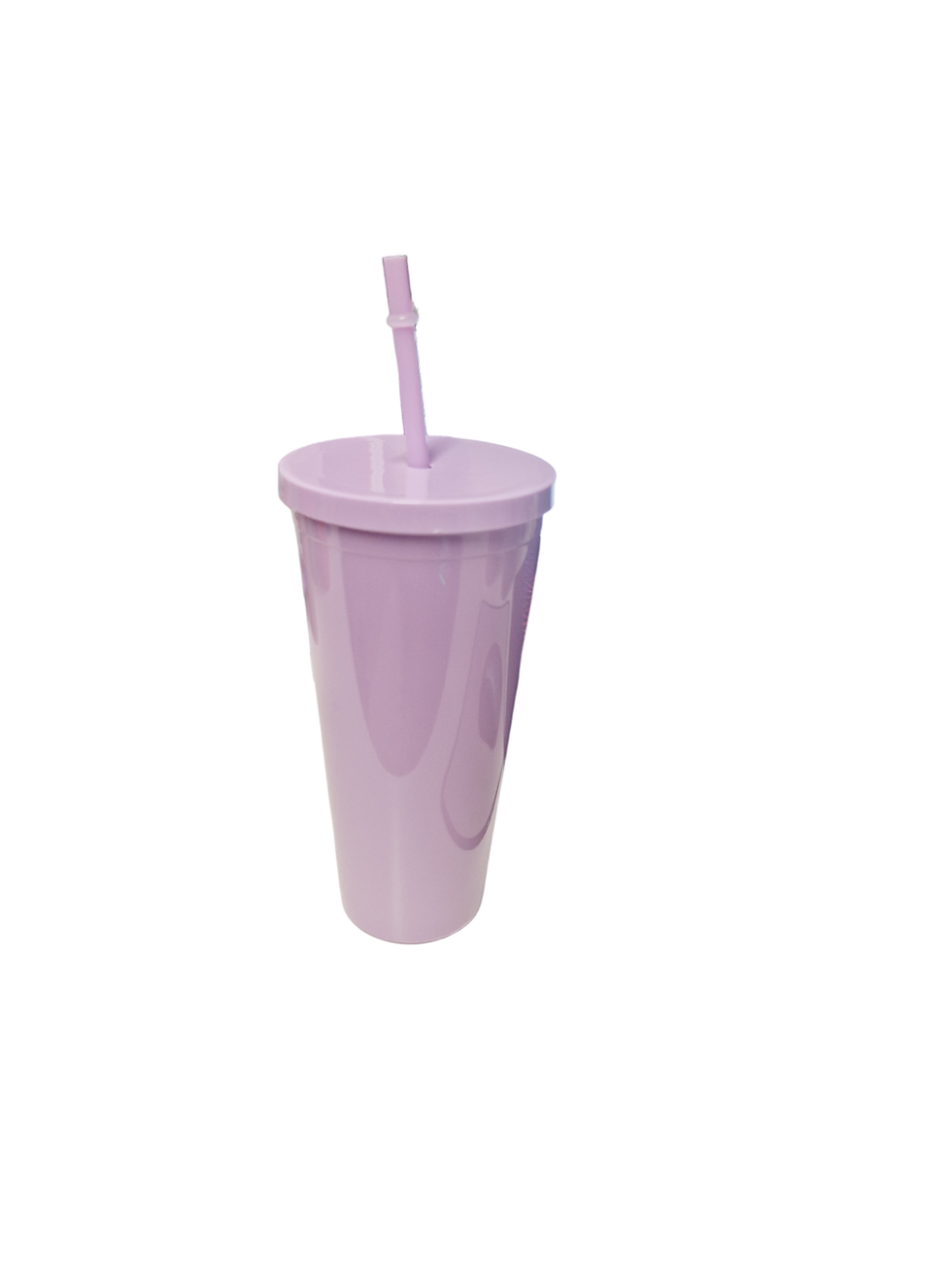 Thumbnail: Purple 24oz Double wall plastic tumbler with lid and straw / Craft blank