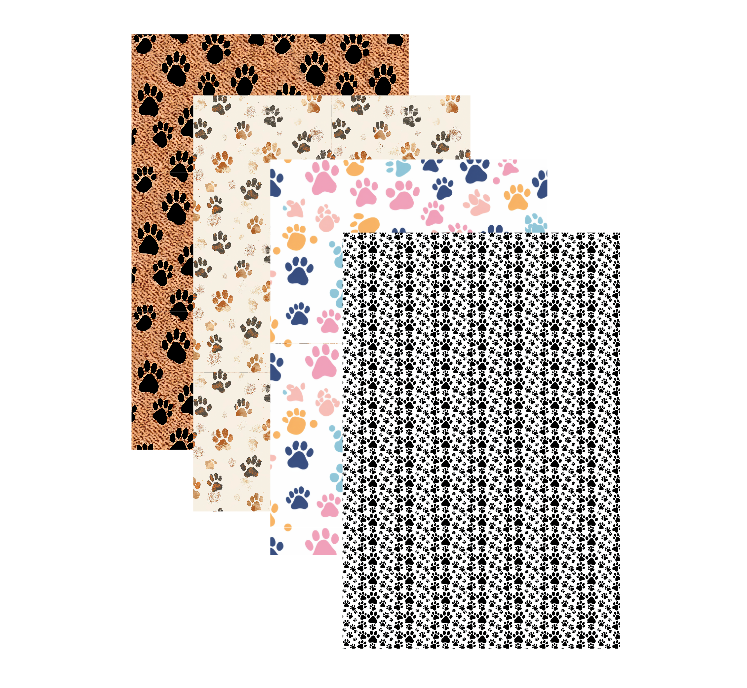 Thumbnail: Dog Paws Self adhesive vinyl bundle A4 sheets