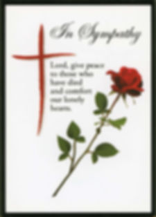 In Sympathy - Red Cross and Rose M18