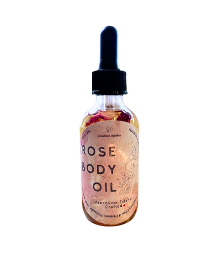 Rose Body Oil / Grandmas Apothec / Victoria BC, Canada