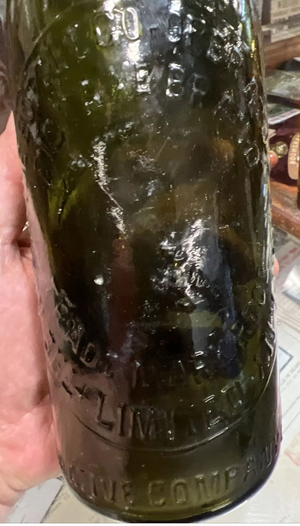 Thumbnail: Green Pickaxe Crown Seal Olive Colour Adelaide Bottle Co