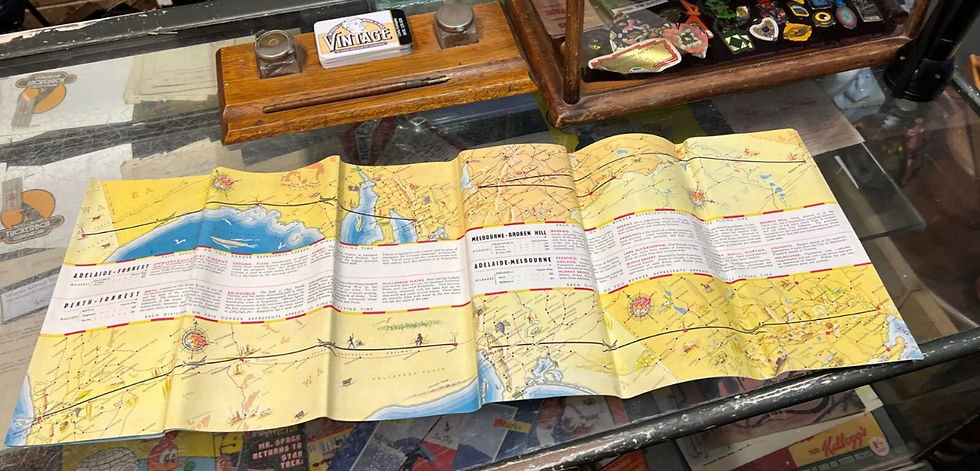 Thumbnail: ANA Australian National Airways Your Route Map Pamphlet
