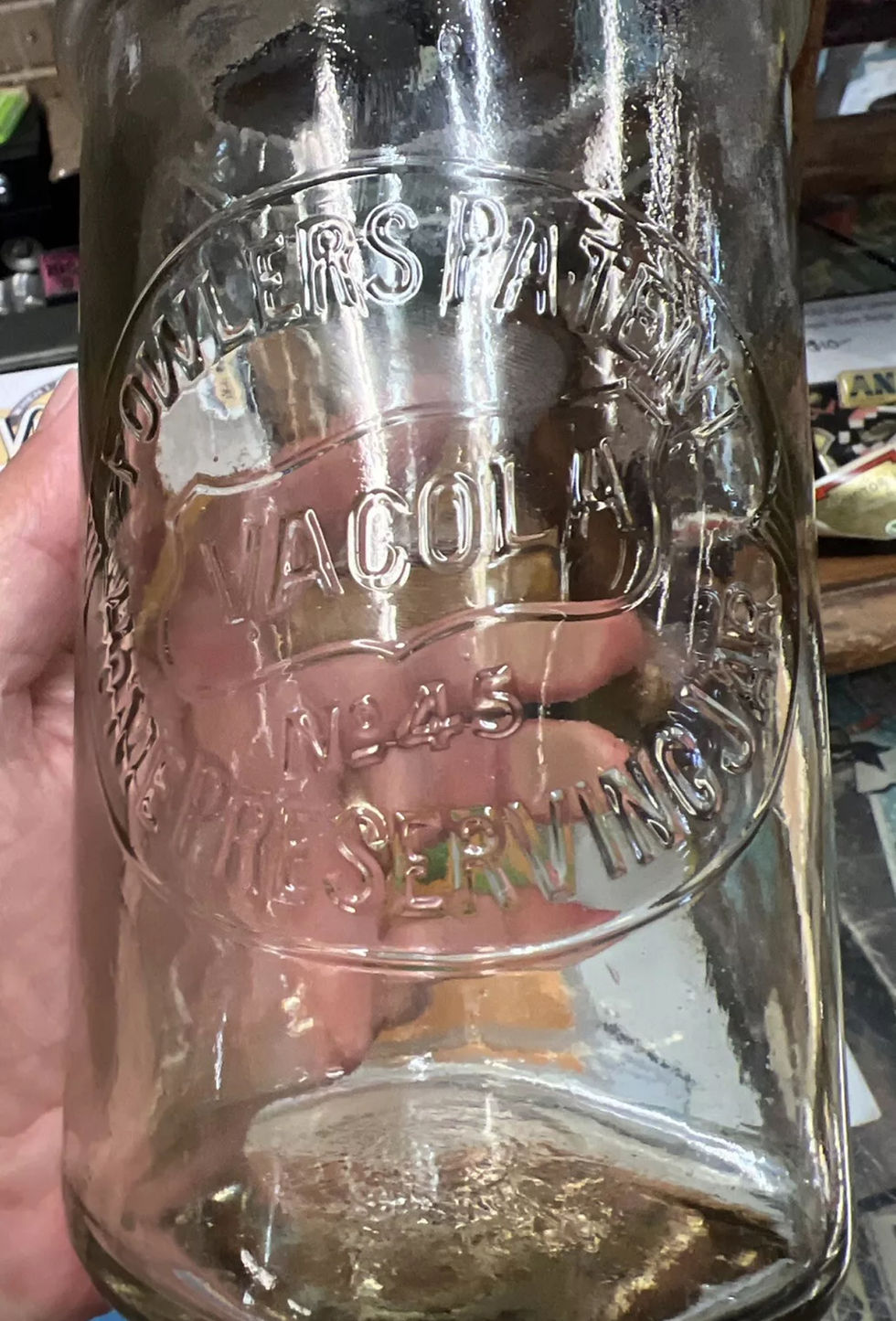 Thumbnail: Fowlers Vacola Number 45 Jar With Glass Lid No Clips