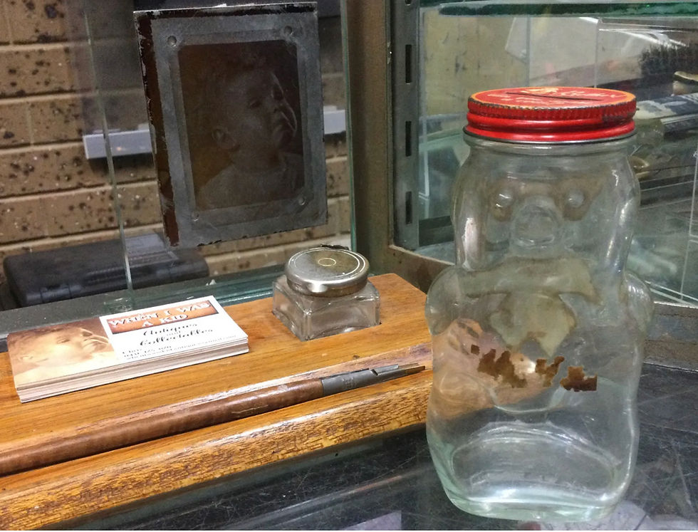 Thumbnail: A.W Allen Stow Away Little Pig Glass Money Box