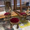 Thumbnail: Vintage Can Art Miniature Chairs And Table Set With Velvet