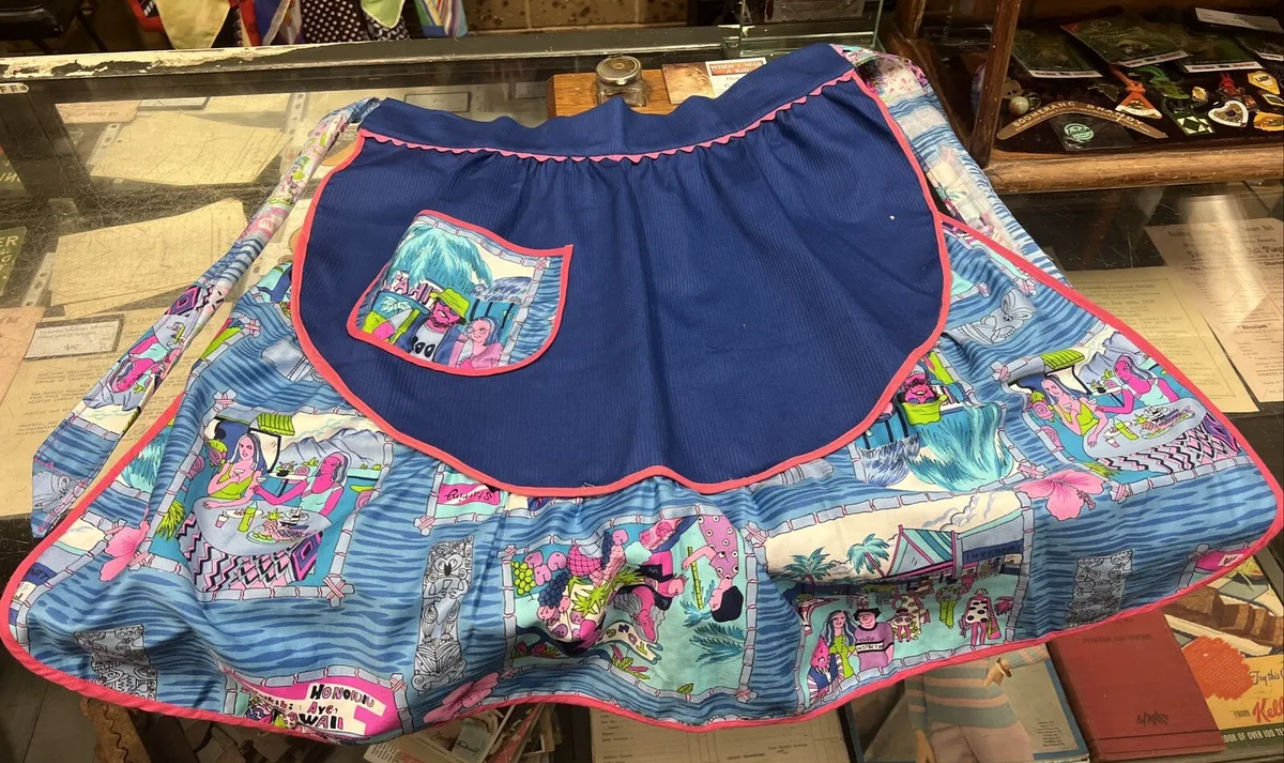 Vintage Half Apron Funky Colours