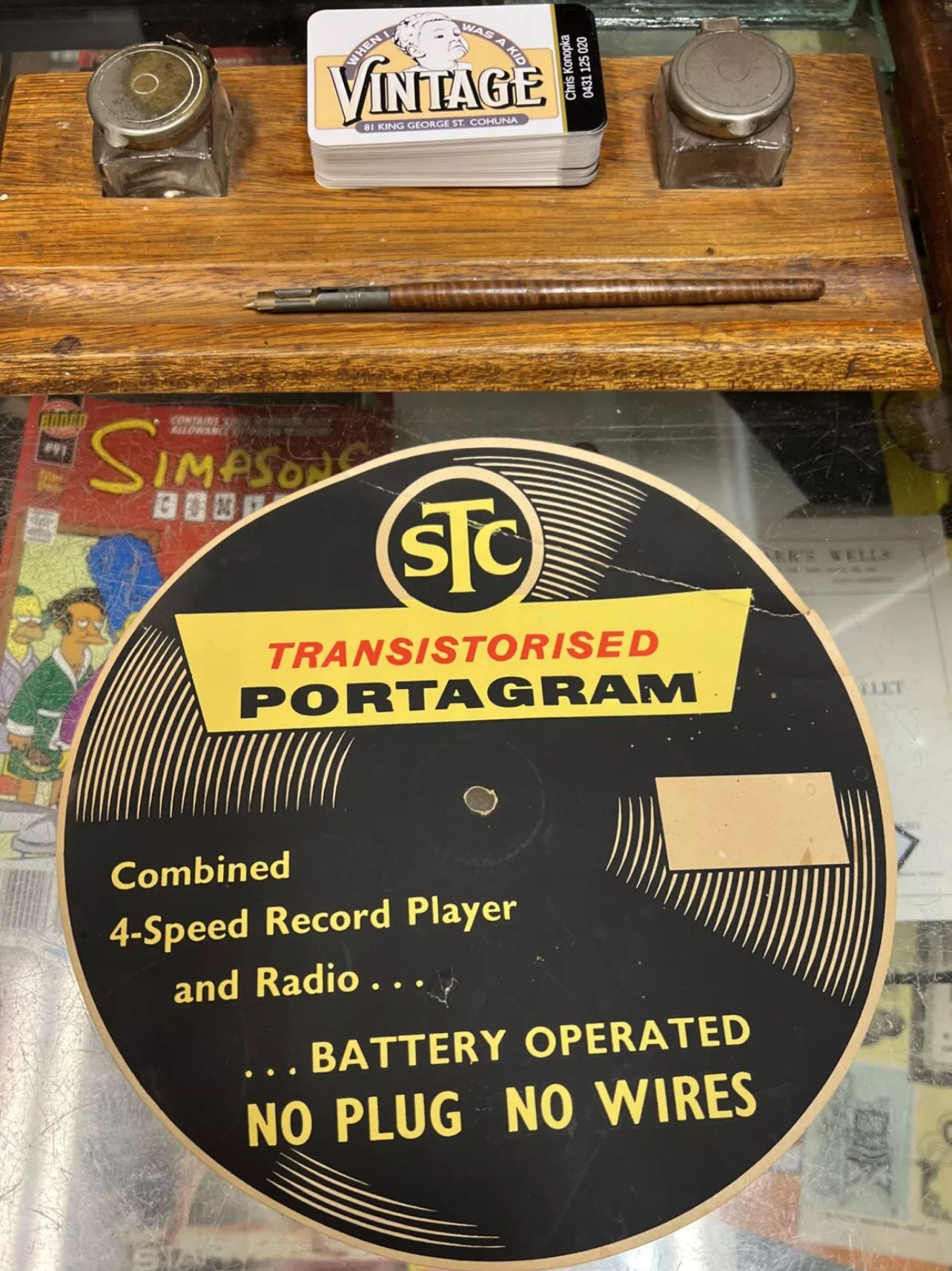 STC Transistorised Portagram Cardboard Shop Display Sign