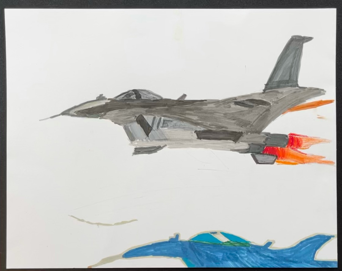 F-16's flying in formation