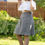 Thumbnail: Airy white linen cropped hem blouse