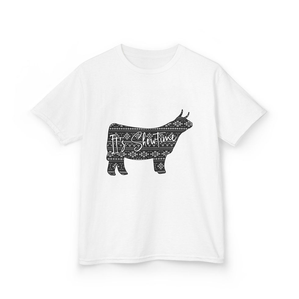 Thumbnail: Kids Highland Cow Showtime Tee — Showman Youth T-Shirt