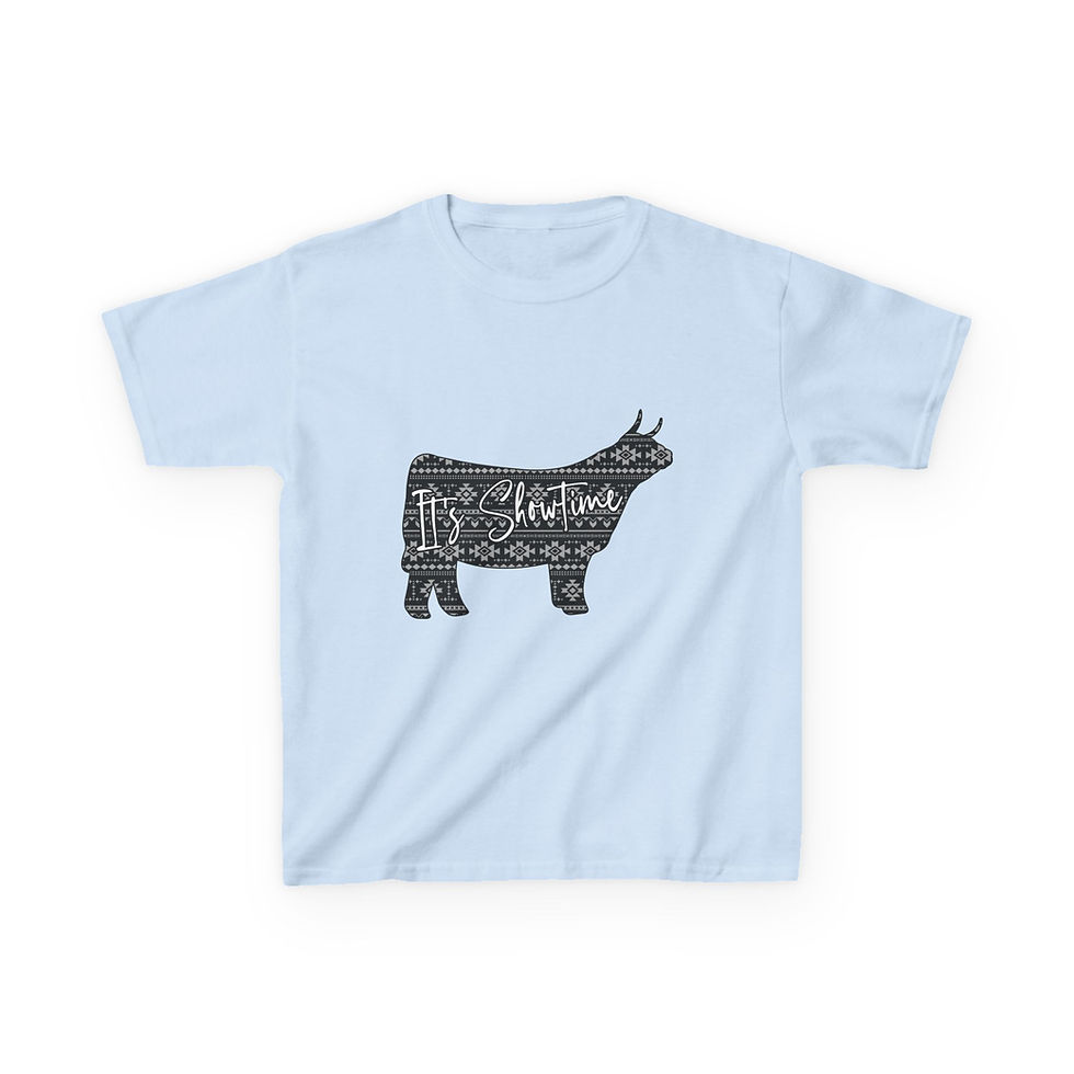 Thumbnail: Kids Highland Cow Showtime Tee — Showman Youth T-Shirt