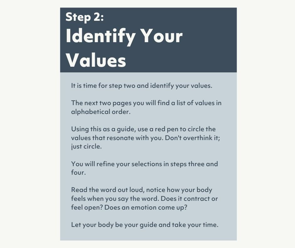Thumbnail: Getting To The Heart Of Your Values Workbook