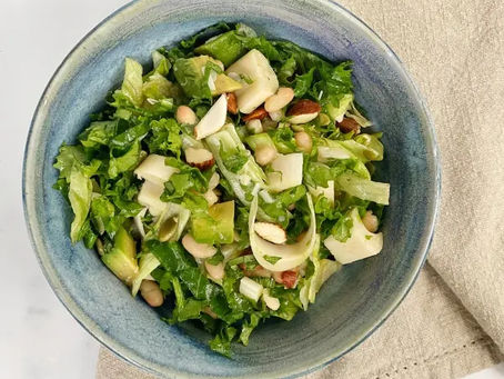 Kale Salad with Almonds and Hearts of  Palm