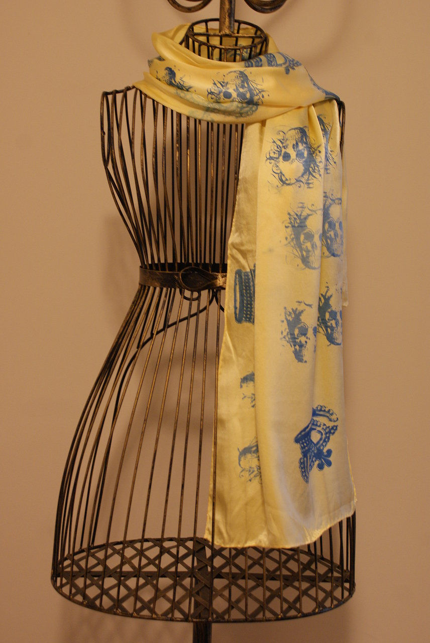 Thumbnail: Crown and Skull Yellow Scarf
