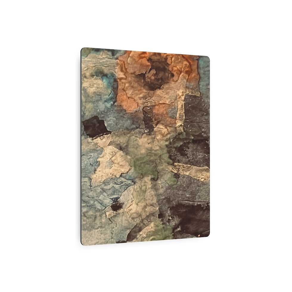 Thumbnail: Metal Art - Floral Abstract Blues