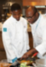 person instructing cooking