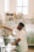 student washing hands