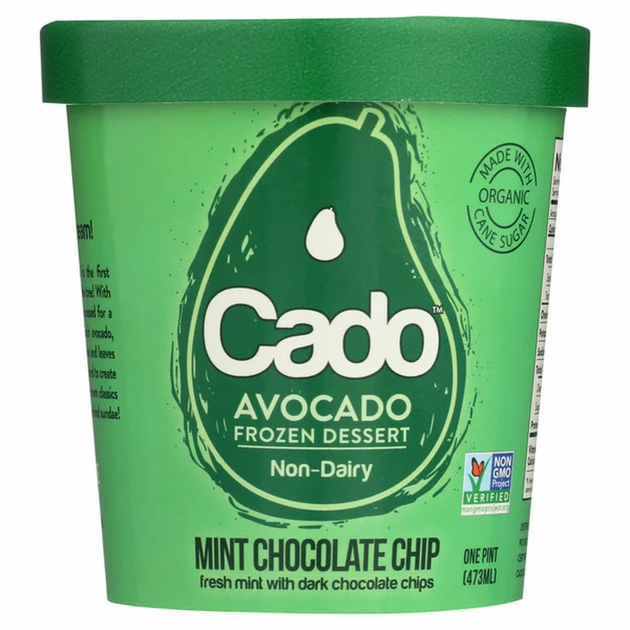 Cado Dessert, Frozen, Non-Dairy, Mint Chocolate Chips 1pt