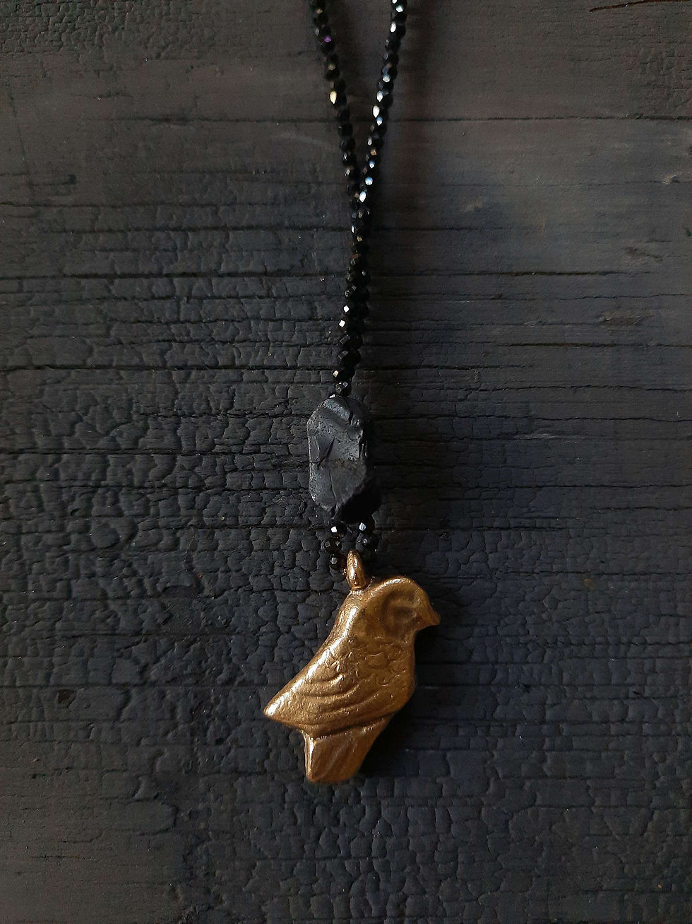 Thumbnail: Amulet Necklace in Black Spinel 