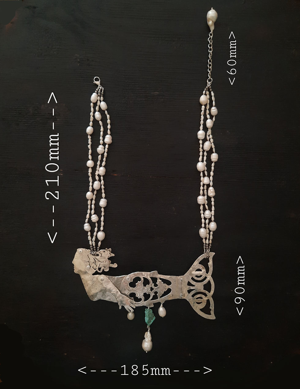 Thumbnail: Mermaid Necklace in Pearl & Turquoise 
