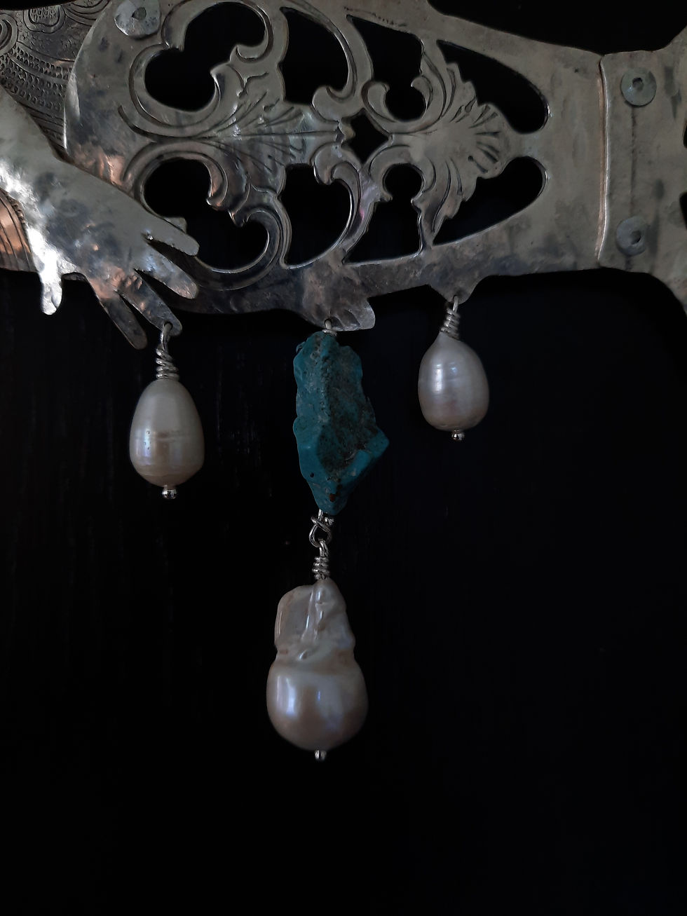 Thumbnail: Mermaid Necklace in Pearl & Turquoise 