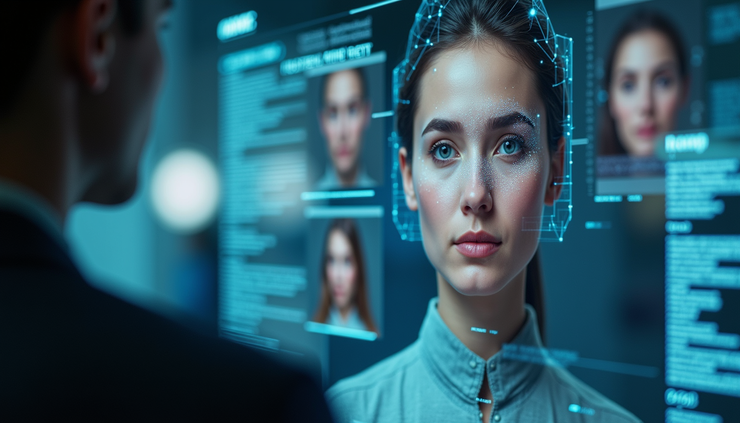 Eye-level view of a digital interface showing AI-generated images with unrealistic elements