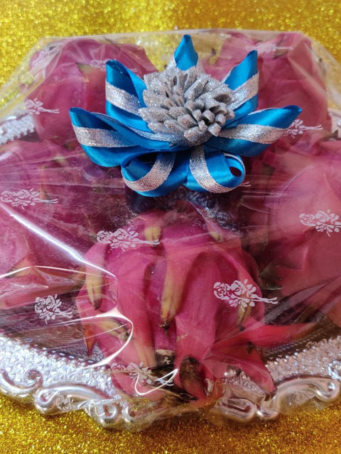 sachin and babi light blue dress Seserahan Gifts Presented By Groom Bride Stock Photo 2394968727