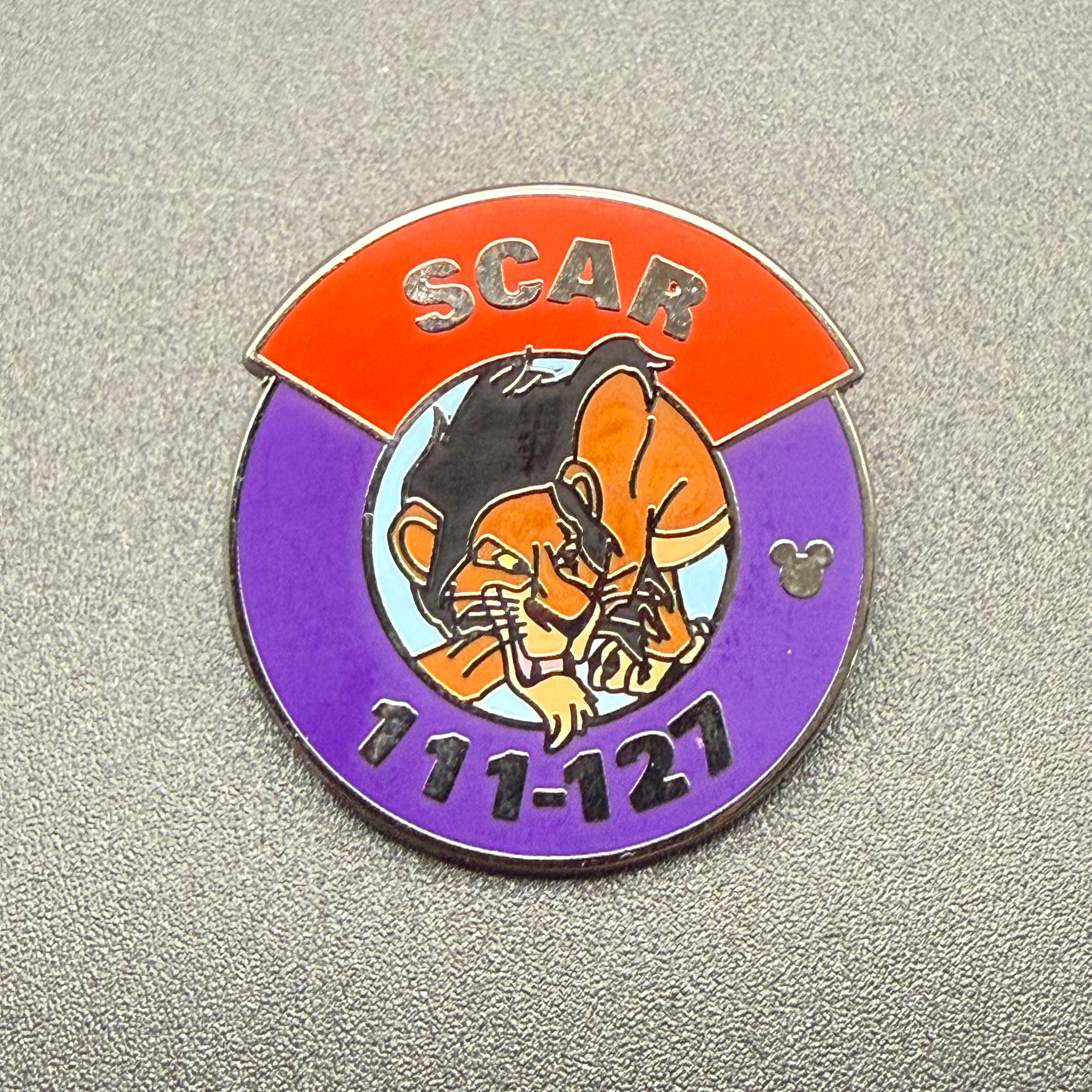 Disney Hidden Mickey Magic Kingdom Parking Signs Villains Scar Completer Pin