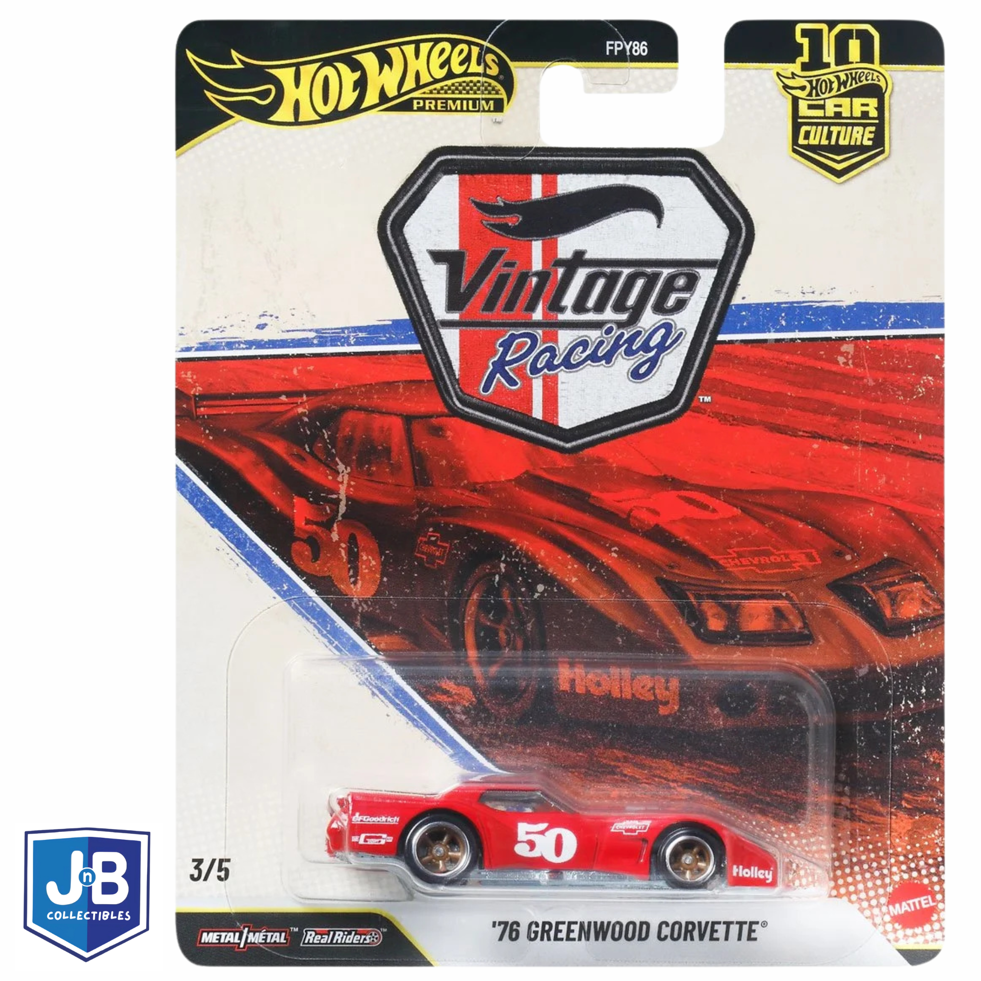 Hot Wheels Car Culture 961T Vintage Racing '76 Greenwood Corvette Pre-Order