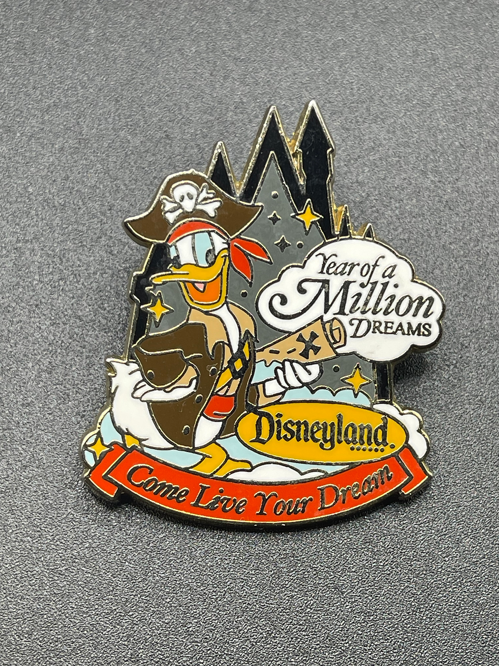 Walt Disney Travel Co Come Live Your Dreams Donald Duck Pirate Pin