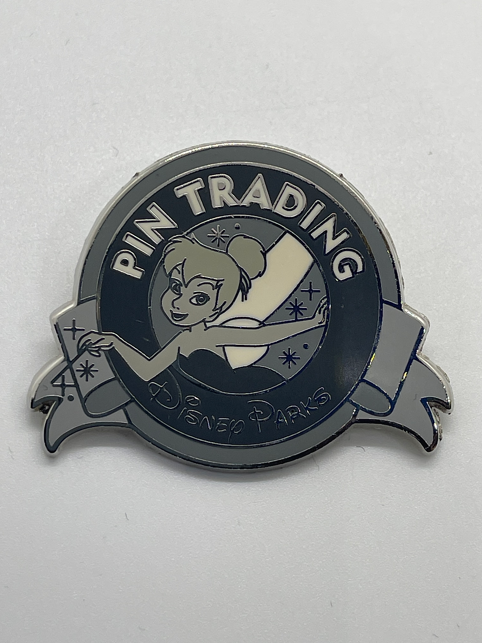 Disney Keep on Pin Trading Logo Mystery Collection - Tinker Bell B&W Pin