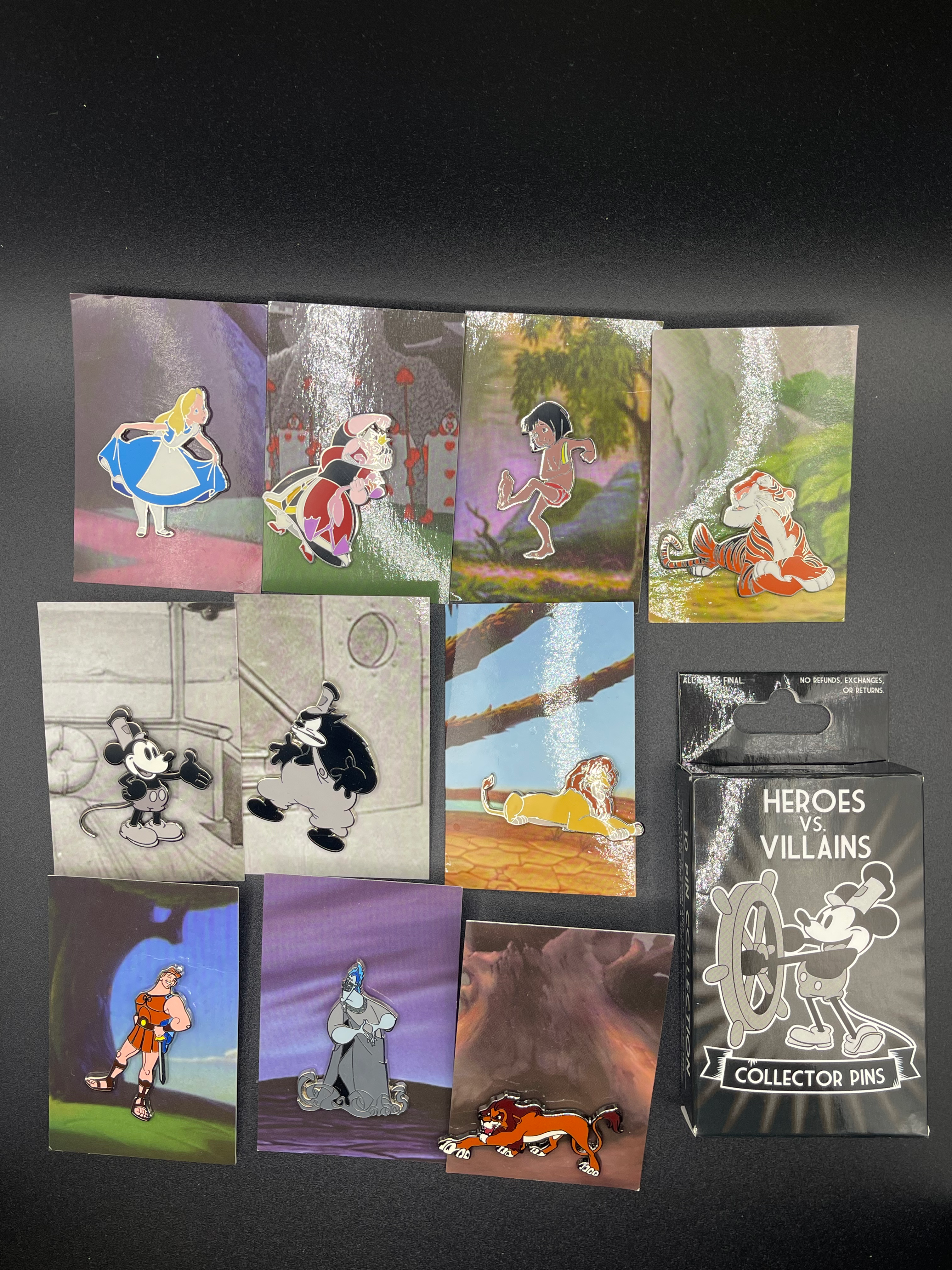 2009 Heroes vs. Villains Mystery Collection Complete Carded 10-Pin Set