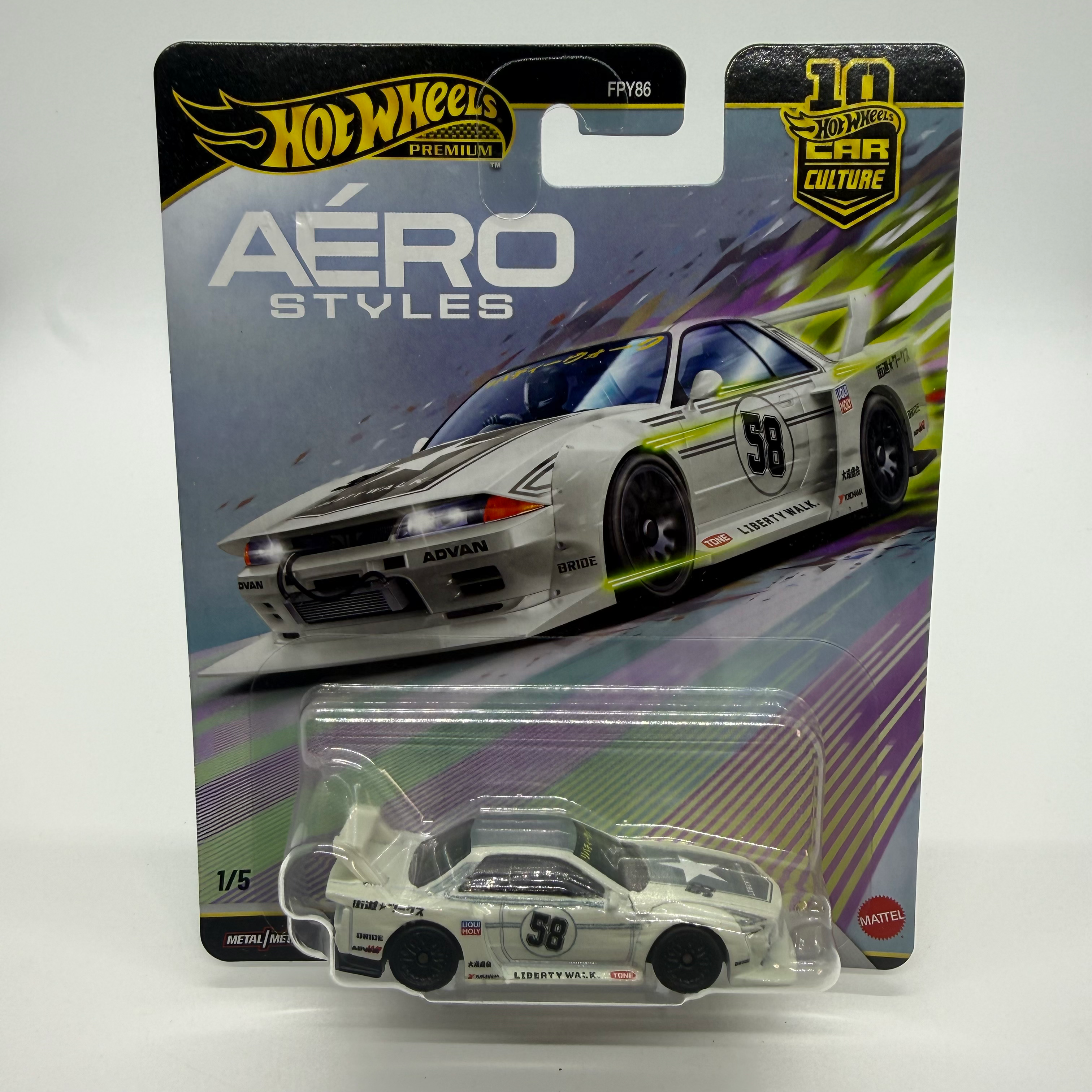 Hot Wheels Car Culture 961U Aerostyles LB-Kaido Works Nissan R32 Skyline