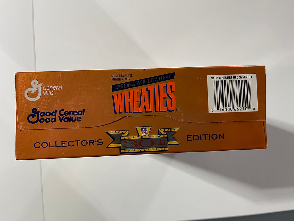 Thumbnail: 1996 Vintage Wheaties Super Bowl 30th Anniversary Unopened Box
