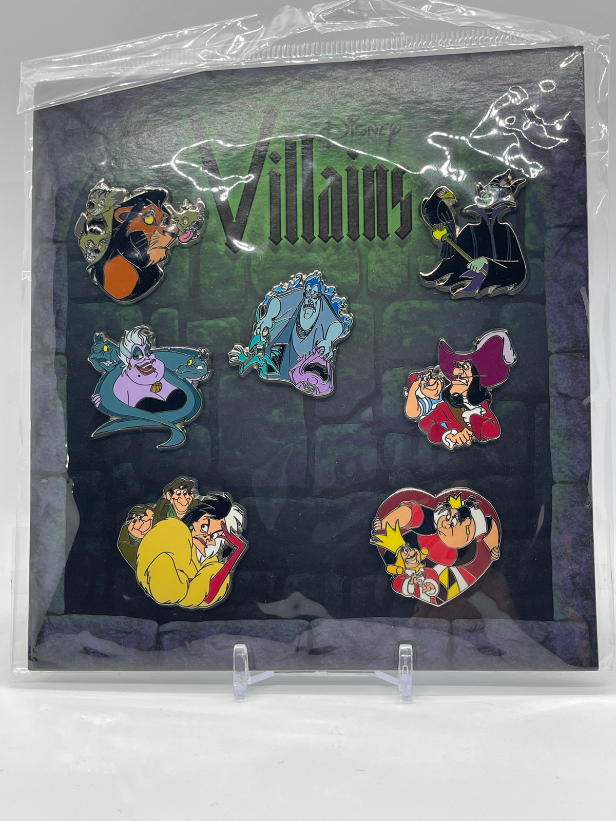 Disney Villains and Sidekicks Booster 7-Pin Set with Card Backing
