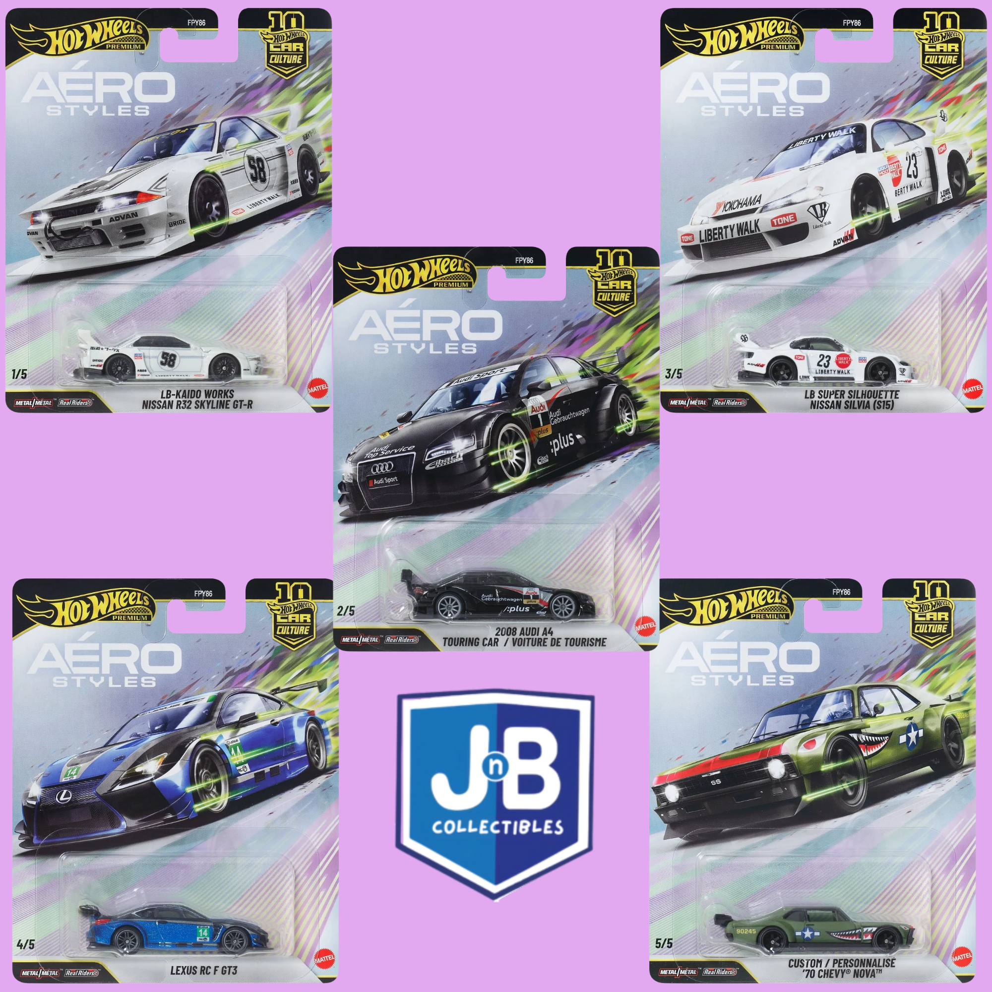Hot Wheels Car Culture 2026 961U Aerostyles 5-Car Set Pre-Order