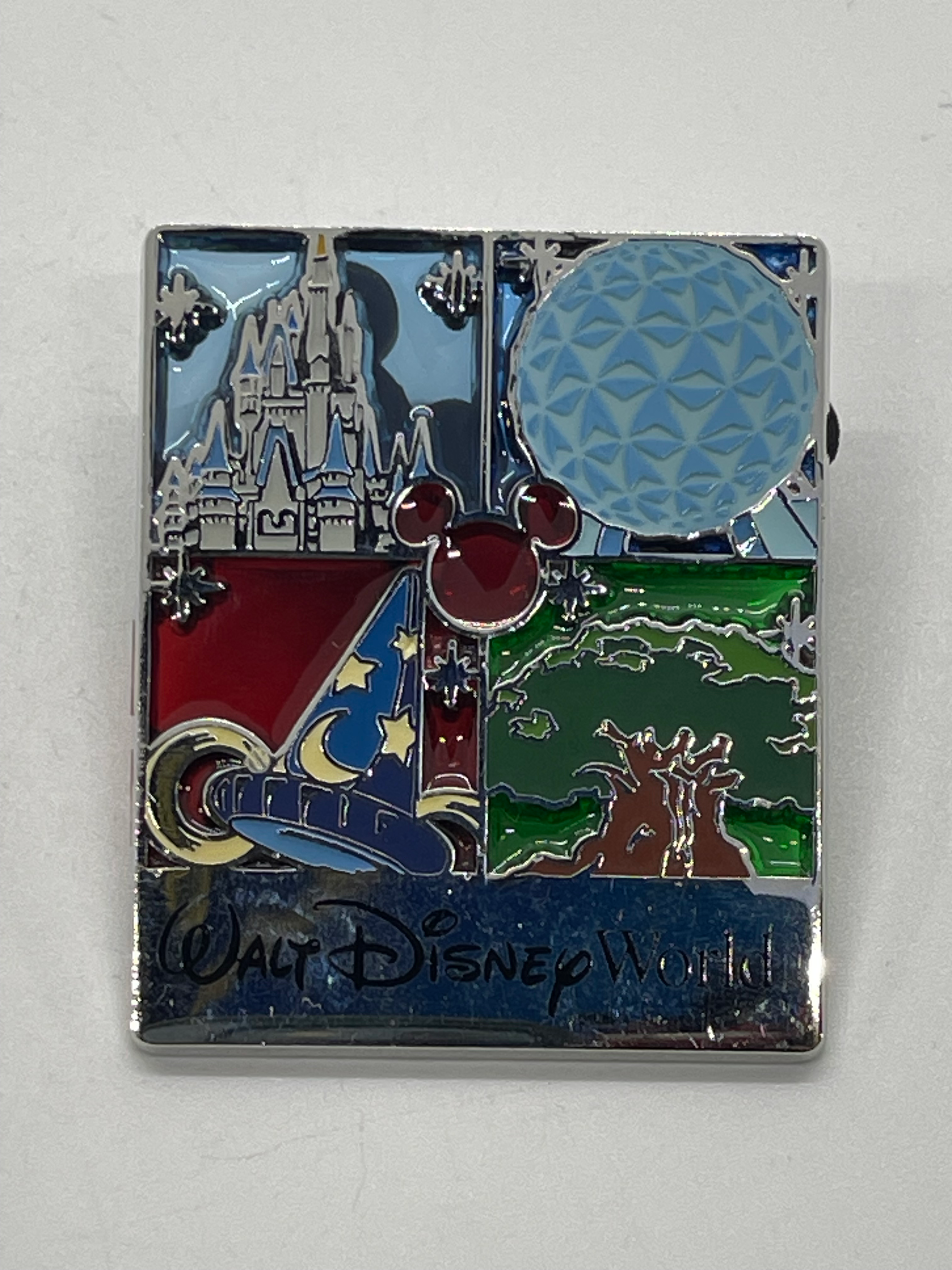 2012 Disney Walt Disney World Park Icons Stained Glass Logo Pin