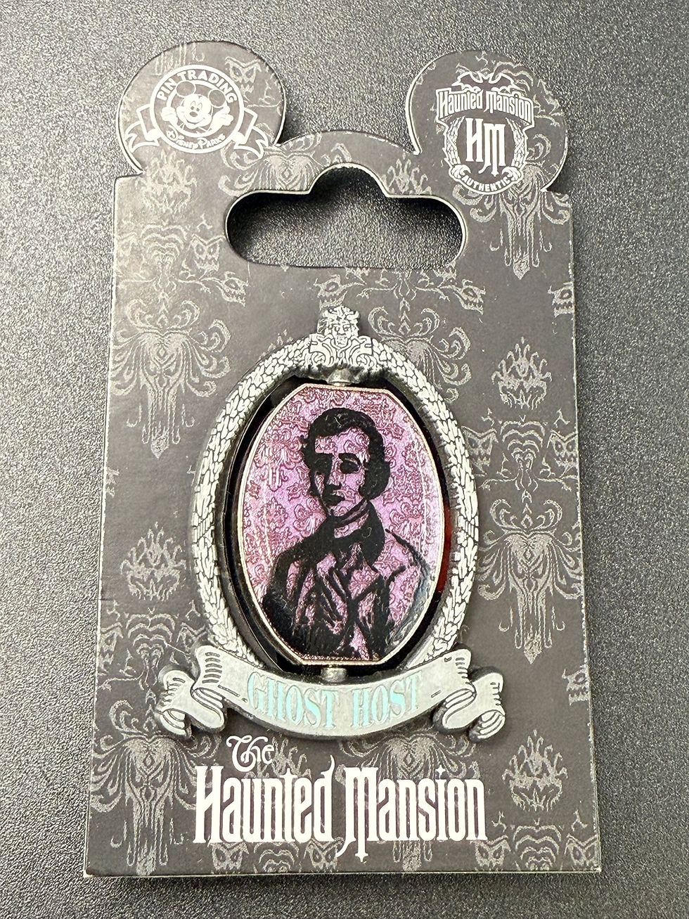 2014 Disney The Haunted Mansion - Ghost Host Aging Man Spinner Pin on Card