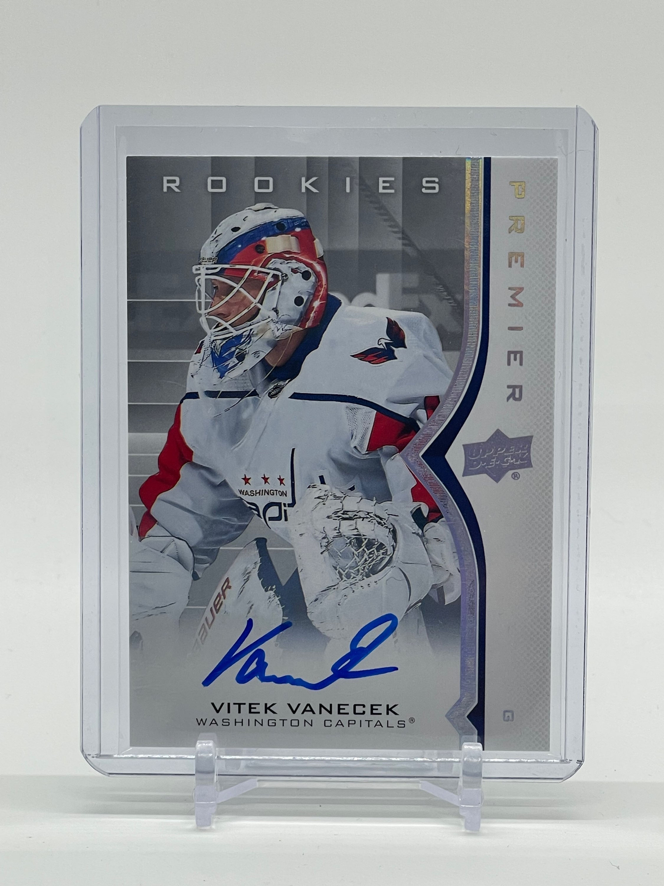 2020-21 Upper Deck Premier Rookie Auto #63 Vitek Vanecek RC