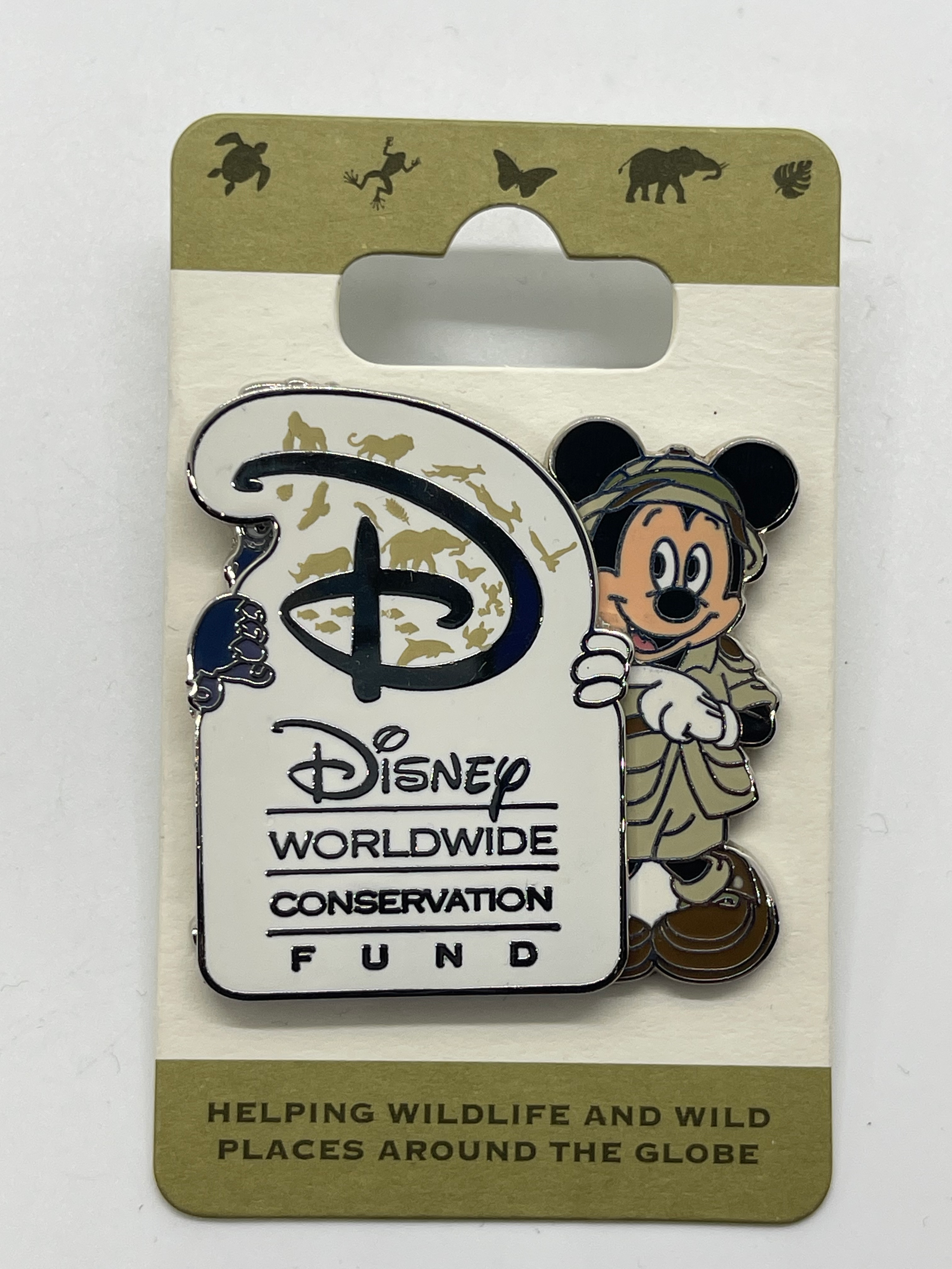 2012 Disney Worldwide Conservation Fund - Mickey Mouse and Terk Pin on Card