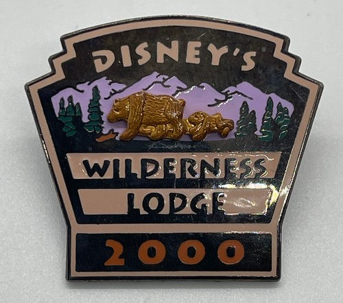 Thumbnail: 2000 Resort Hotels Collection Wilderness Lodge Logo Gold Bears Pin