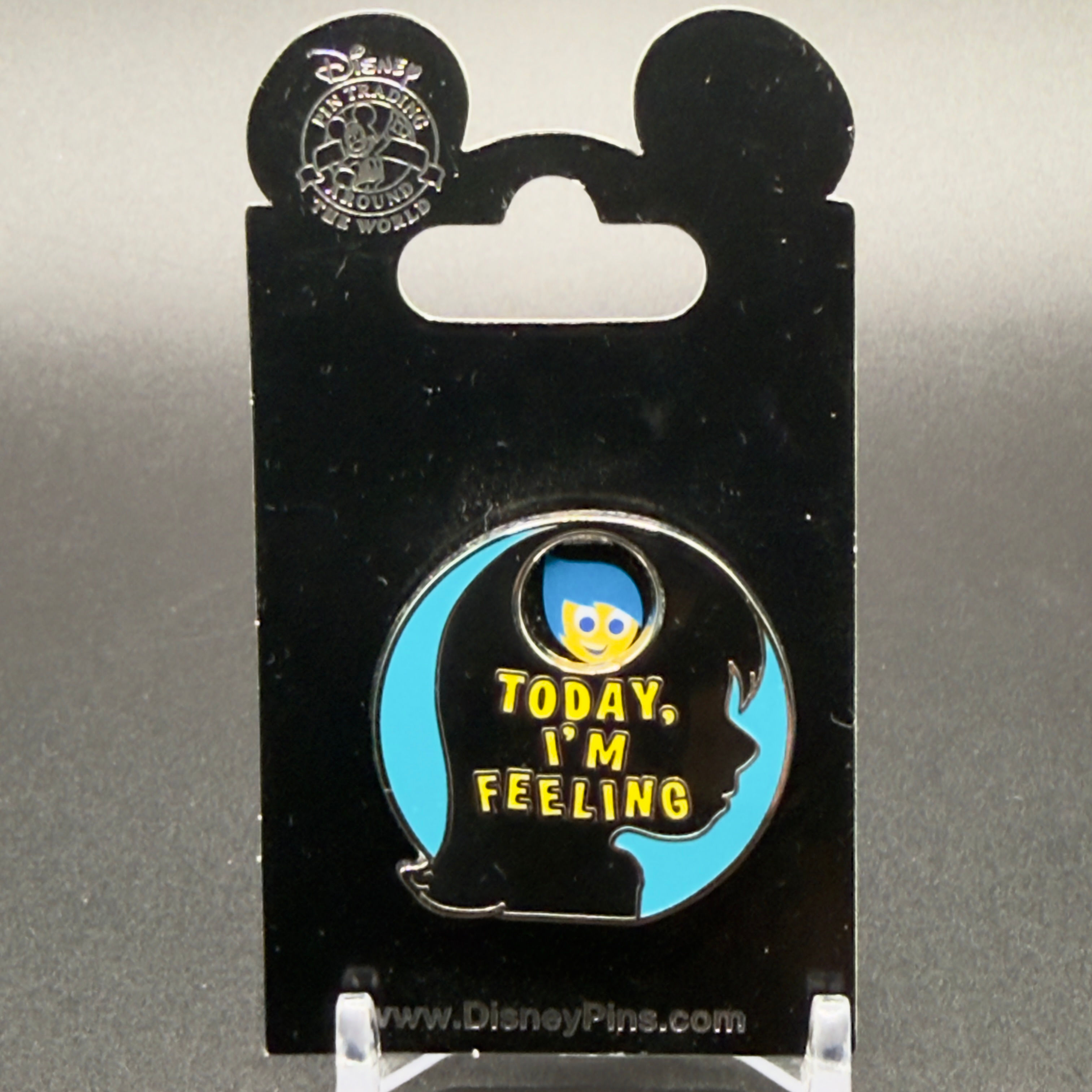 2016 Disney Inside Out Today I'm Feeling Mood Spinner Pin on Card