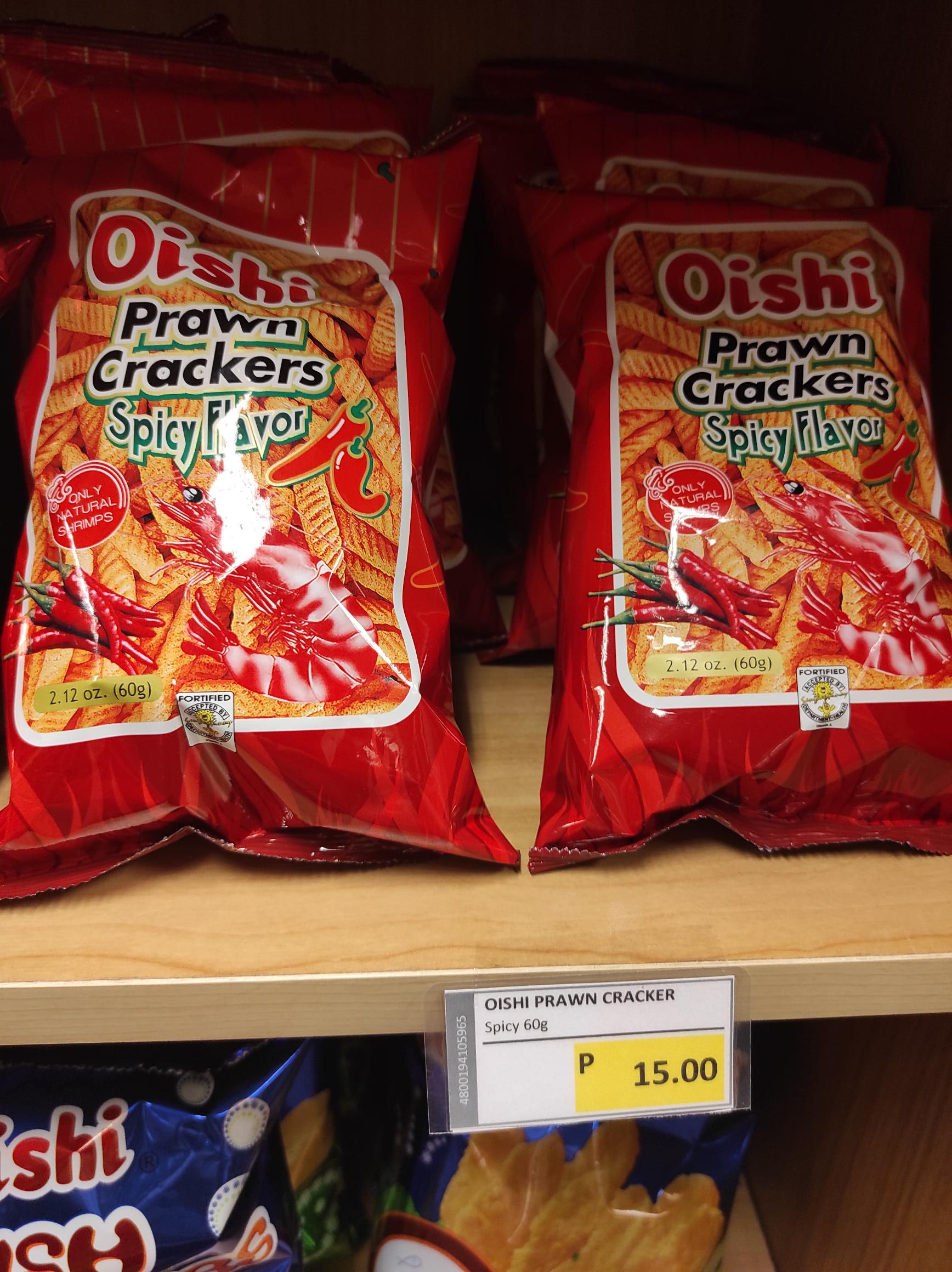 Oishi prawn crackers spicy flavor 95g