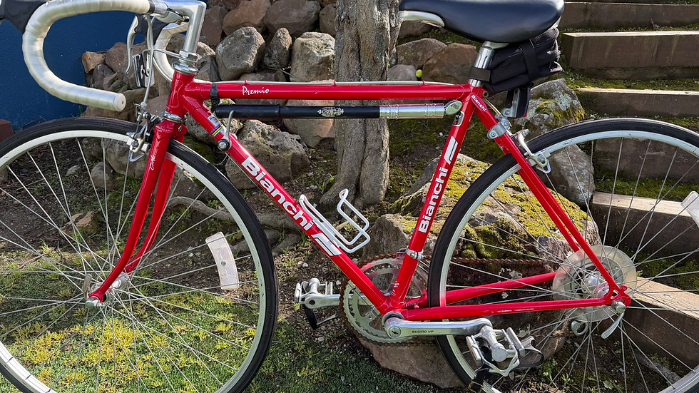 Thumbnail: Bianchi Premio — 1986–87 Italian Road Bike, Cherry Red